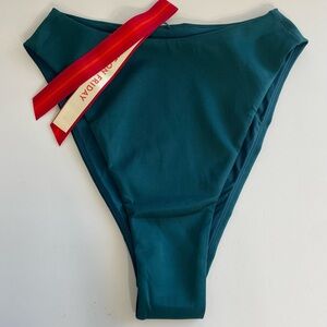Left On Friday Teal Green Throwback Bottom Swim. Size M. NWT